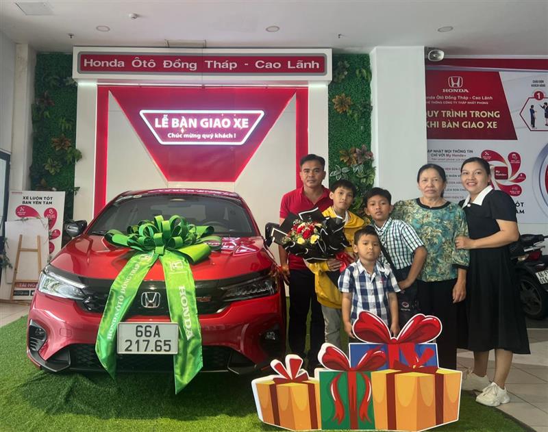 Giao City RS Đỏ Về Lấp Vò Cho Gia Đình Khách Hàng Thân Thiết